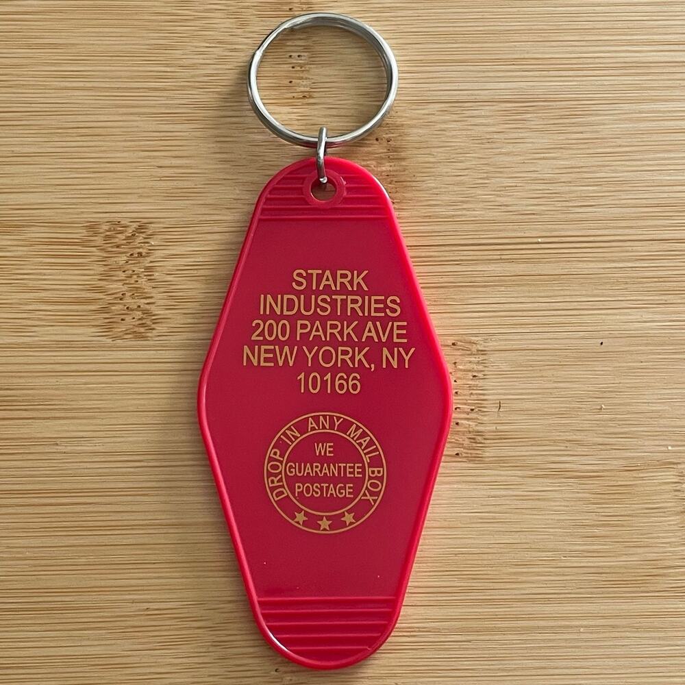 Ironman Stark Industries Keychain ~ Red & Gold